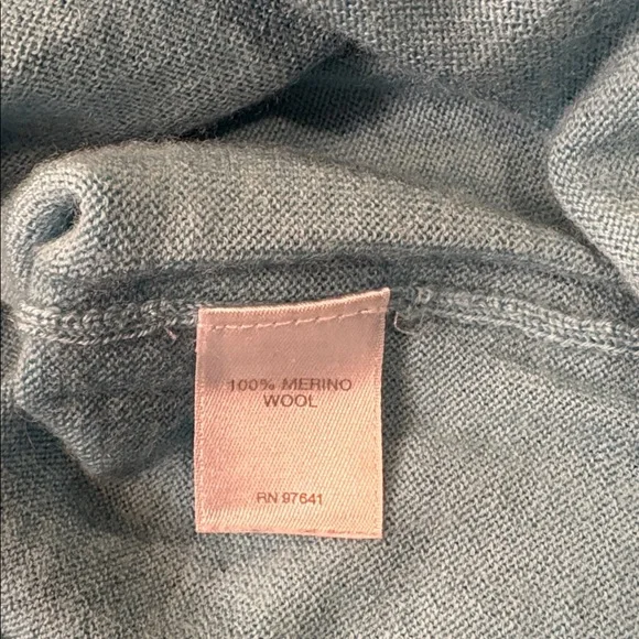 J. Jill Light Teal Merino Wool Sweater - Picture 4 of 11